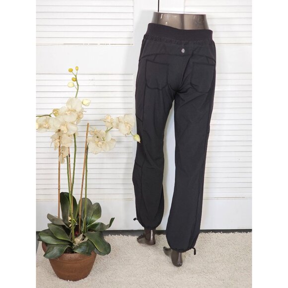 Athleta Women's Black Midtown Trouser Drawstring Hem Lined Pants Size 8 1706 - Picture 10 of 15